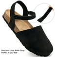 thumbnail image 4 of Ecetana Sandals for Women Cork Footbed Closed Toe Flat Sandals with Arch Support, 4 of 7