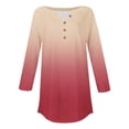 thumbnail image 5 of Womens Tops 3/4 Length Sleeve Tops Neck Casual Print Tunic T Shirts Three Quarter Length Tops Blouses For Women, 5 of 5