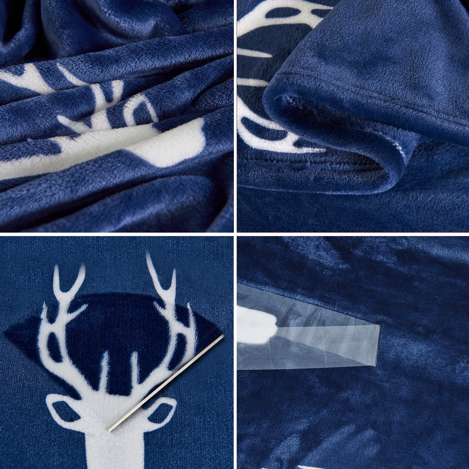 JML Throw Blanket 50"x60" Soft Cozy Flannel Fleece Throw Blanket for Sofa Couch Bed