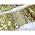 thumbnail image 5 of 2 Pack Girls Sequin Sparkly Metal Interlooking Buckles Elastic Waist Belt, Glitter Stretchy Belt for Women, 5 of 6