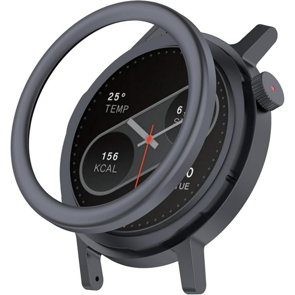 XiHAMA Case Compatible with CMF Watch Pro 2 Bezel Ring, Metal Bezel Case Cover Tempered Glass Screen Protector for CMF Watch Pro 2 Smartwatch Accessories