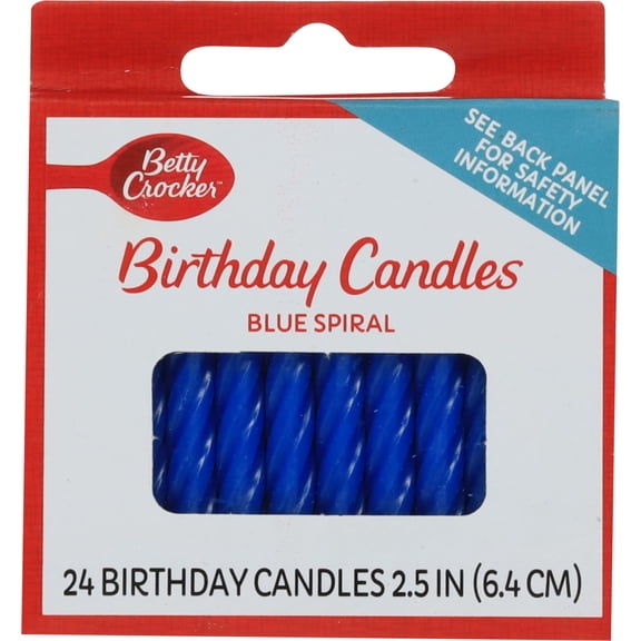 Betty Crocker Blue Spiral Birthday Candles 24 ea