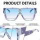 thumbnail image 3 of Gafas de sol personalizadas con montura cuadrada para uñas de arroz, gafas de sol de moda con montura grande, hechas de PC, 3 of 5