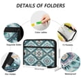 thumbnail image 3 of Accordion File Organizer with Zip Closure 13 Pockets Expanding File Folder Letter A4 Paper Document Organizer for Home Office Pastel Blue Shape Pattern, 3 of 7