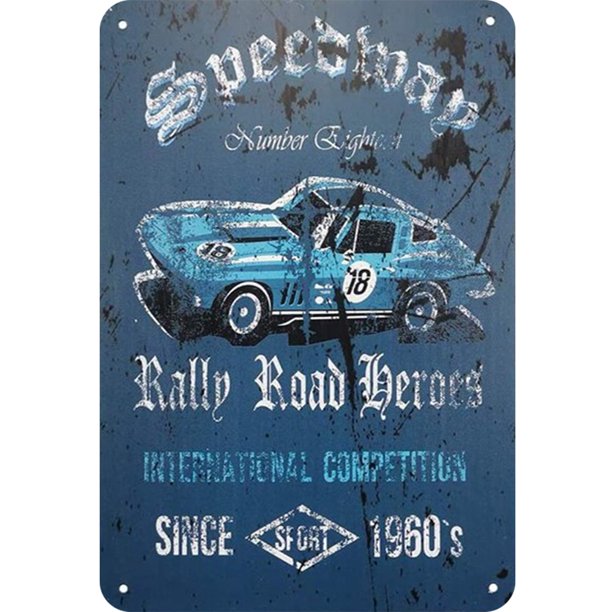 Placa Metal Vintage para Coche Pintura Hierro Rectangular Arte Pared Bar para El 30x40cm