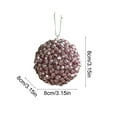 thumbnail image 3 of ToyKingdee Christmas Ball - Ivory Velvet Ornaments- Christmas Tree Decoration Christmas Ball Ornament Suitable for Xmas Ornament, Parties, 3 of 6