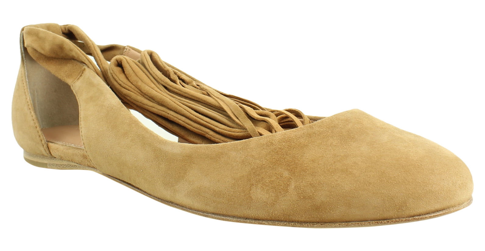 camel ballet flats