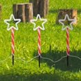 5PCS Led for Solar Star Lights Ground Plug Christmas Day Lawn Ground