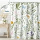 thumbnail image 1 of Dznils Cortina Shower de Tela Floral Verde Cortina de Baño Impermeable con 12 Ganchos, 72 x 72, 1 of 11