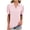 S-053 Pink, variant on White Brunch T Shirts for Women Summer Fall Short Sleeve Collared Turtle Neck Spandex Keyhole Plain Tops T shirt Ladies 2026 Clothes Trendy Country Concert Y2K L