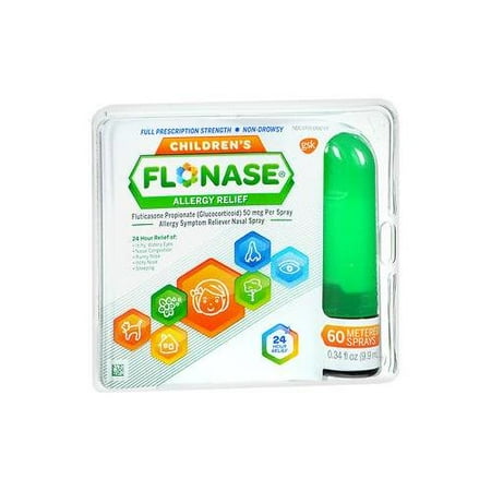 3 Pack Flonase Children's Allergy Relief Nasal Spray, 24 Hour, 60 Sprays Each Ct