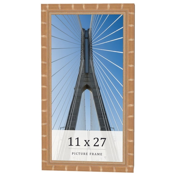 11x27 Frame Gold Real Wood Picture Frame Width 1.5 inches | Interior Frame Depth 0.5 inches |