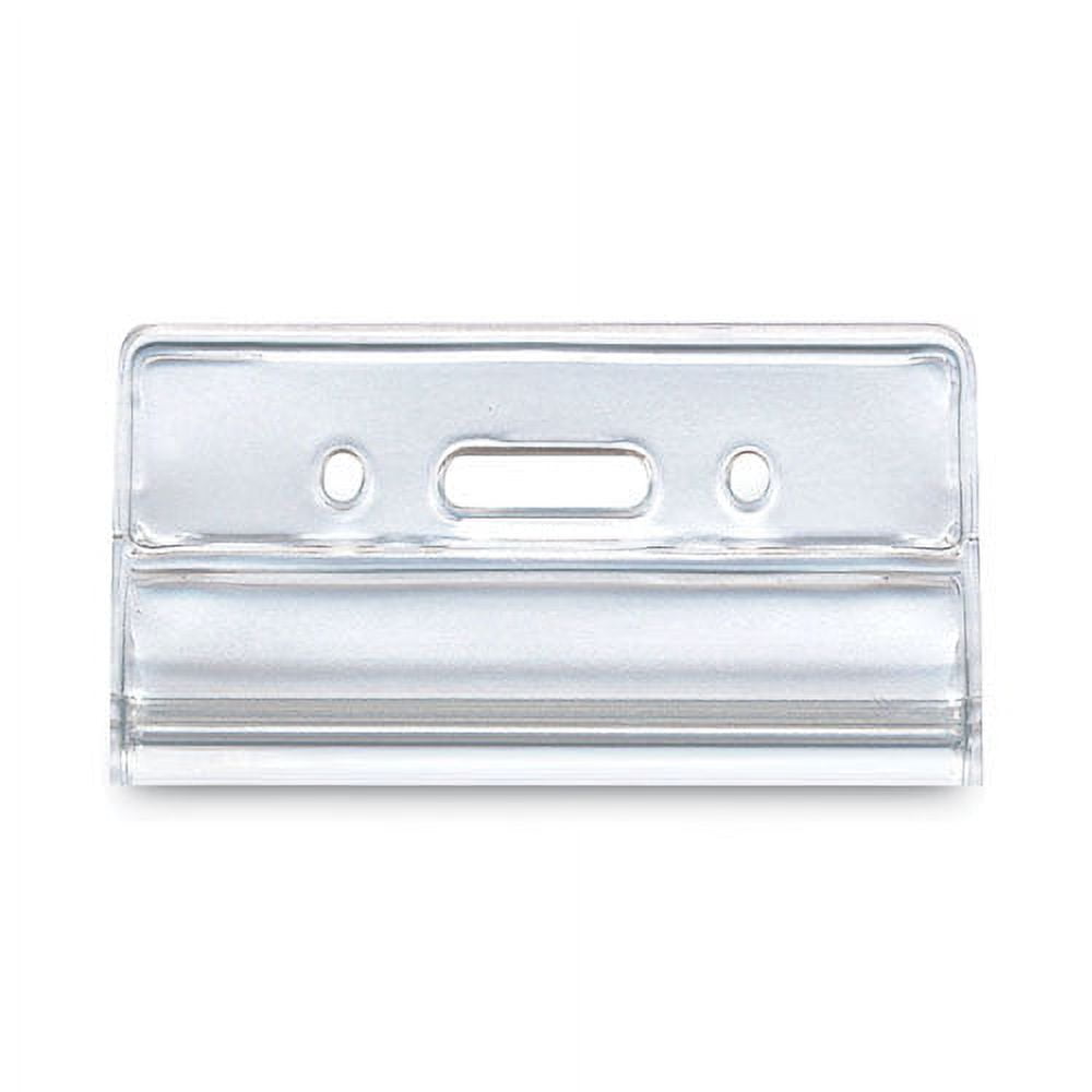 Resealable ID Badge Holders, Vertical, Frosted 3.68" x 5" Holder, 2.62" x 3.75" Insert, 50/Pack | Bundle of 2 Packs