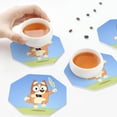 thumbnail image 7 of Lsque Bluey Pattern 4" Drink Coasters Set of 6, Leather Absorbent Coasters, Table Coaster Set Decorative Coffee Cup Coasters Housewarming Gift, 7 of 7