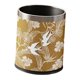 thumbnail image 3 of Cubo de basura redondo decorativo de doble capa con cubierta de cuero sintético para el hogar Oro con borde plateado, 3 of 9