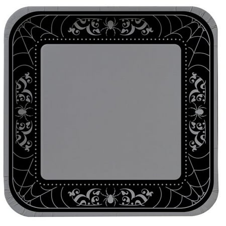 Seasonal Plt9 Sq Dd 8ct Black Wicked We