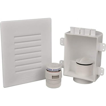 Studor 20381 Redi-Vent Air Admittance Valve with Recessed Box and Grill, White