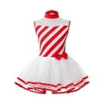 thumbnail image 5 of ZDHoor Girls Miss Santa Christmas Candy Cane Costume Sequins Ballet Leotard Tutu Dress Dance Costume Red-B 8, 5 of 7