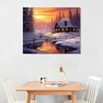 thumbnail image 2 of Nawypu  Winter Landscape Snow Forest Vintage Canvas Wall Art, Snow Covered Trees Gold,white Vintage Pictures For Office Living Room Poster Bedroom Home Bathroom Decor, 2 of 4
