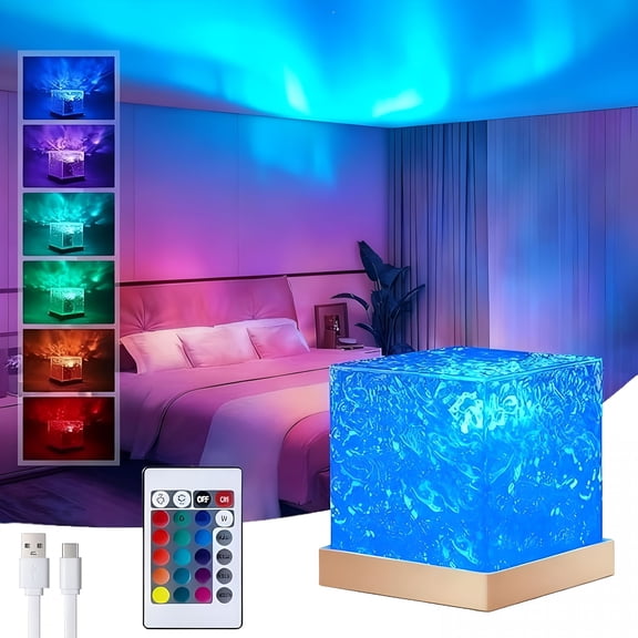 HIBIBUD Magical Northern Lights with 16 Colors,Rechargeable Aurora Galaxy Lamp with Remote Control,Dimmable Night Light for Bedroom Decor and Gift for Teens