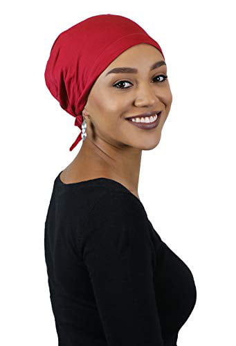 Cancer Chemo Turban Burgundy Rose Women's Cancer Chemo Scarf Gifts for Cancer Patients Mitpachat Headwrap Tichel Head Covering