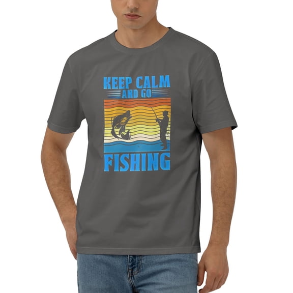 Keep Calm And Go Fishing 5 T-shirts for women,men,graphic,funny,trendy,vintage,aesthetic,cool,popular,casual,fashion,graphic funny,graphic vintage,graphic cool,Deep Heather M