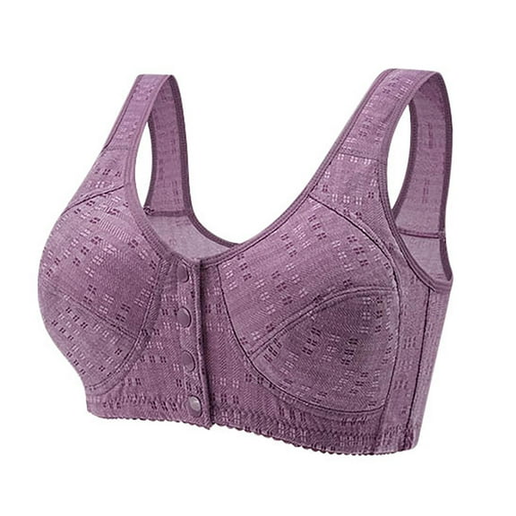 Summer Savings Clearance 2025 Bovxnpu Summer Plus Size Top for Women, Bras for Women Underwear, Womens Style Bra Plus Size No Steel Ring Bra Front Button Bra Daily Bra 44