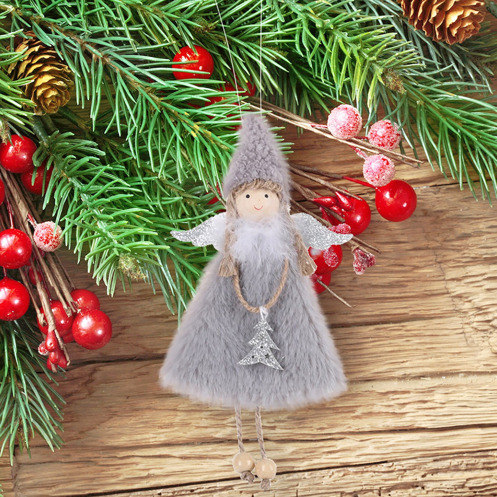 Details about   Christmas Angel Plush Doll Toy Hanging Pendants Xmas Tree Ornaments Party Decor 