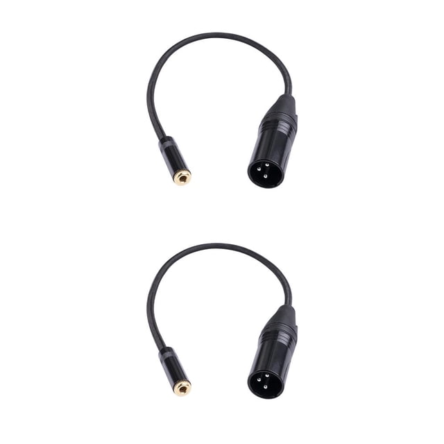 maskred Dual Shielded XLR Cable Professional Stereo System Plug Adapter Headphone Splitter Video Camera for Smartphone Microphone 0.5m 2Set
