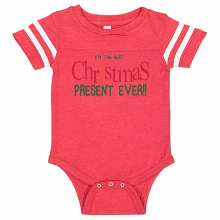 Kids Cute Baseball Onesie “I'm The Best Christmas Present Ever