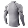 thumbnail image 3 of Fesfesfes Long Sleeve Shirt for Men Running Tight Training T-shirt Outdoor Sports Long Sleeve High-stretch Quick-drying Fitness Suit Blouse Sale Items, 3 of 6