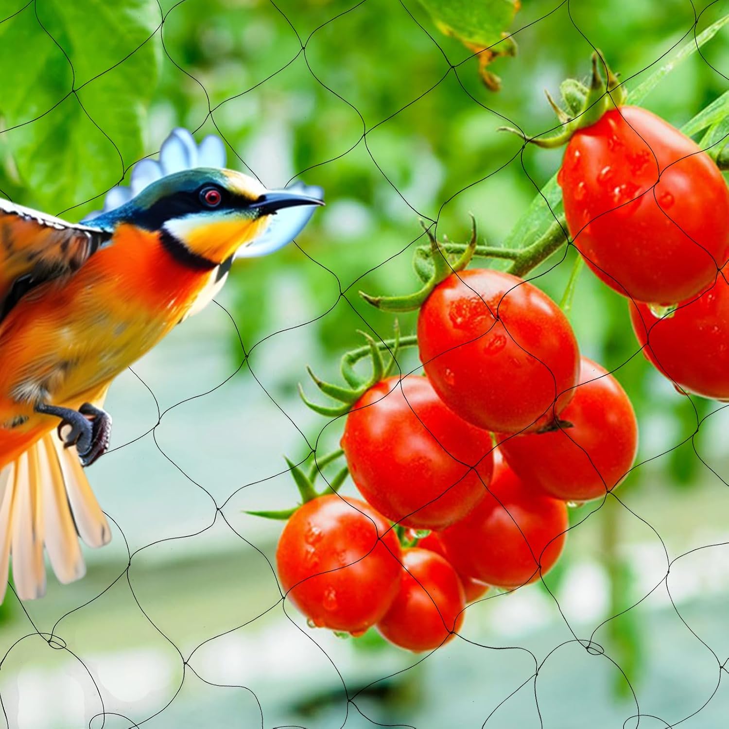 Miumaeov 50x100ft Garden Bird Netting,Heavy Duty Reusable Garden Fence Net Protect Vegetable Plants Fruit Tree Chicken Coop from Birds and Other Animals