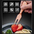 thumbnail image 3 of Ensemble de 6 Grattoirs à Fromage Complet en Acier Inoxydable Outils de Découpe de Pizza Creux Poignée Fourchette Étaleur de Beurre Outil de Cuisson, Rose Doré, 3 of 8