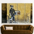 thumbnail image 4 of Graffiti Art, Street Canvas, Painting Poster, Banksy Music Wall Decor, Hip Hop Graffiti Artwork, Hip Hop Banksy Poster, Canvas Wall Decor - 3P-Gold Framed, 4 of 9