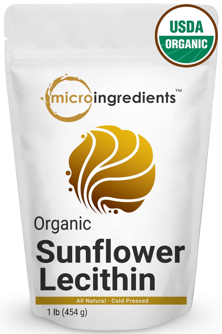 Micro Ingredients Organic Sunflower Lecithin Powder, 1 Pound, Made in