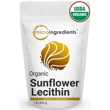 Micro Ingredients Organic Sunflower Lecithin Powder, 1 Pound, Made in USA,