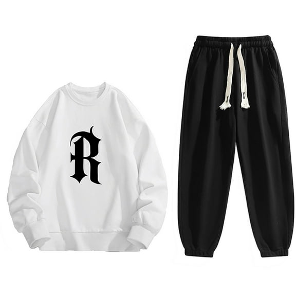 New Sportswear For Fall Mens Casual Suit Long Sleeved Pants Youth Sports Two Piece