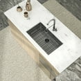 thumbnail image 2 of Logmey Stainless Steel Undermount Kitchen Sink 32x19 Single Bowl Gunmetal Black Sink, 2 of 6