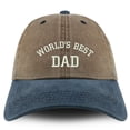 thumbnail image 1 of Trendy Apparel Shop World's Best Dad Embroidered Pigment Dyed Unstructured Cap - Royal, 1 of 2