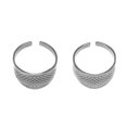 thumbnail image 4 of Cuadros Decorativos 4 unids/bolsa Protector de dedos anillo de plata dedal de costura ajustable Ndcxsfigh Nuevos Originales, 4 of 6