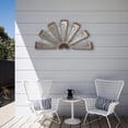 thumbnail image 5 of Jiibva 1pc 15inch Rustic Galvanized Metal Half Windmill Wall Sculpture Farmhouse Wall Art Home Decor Silver, 5 of 7