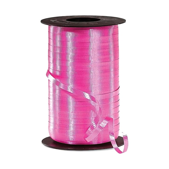 Listón Rulin Curling Curly Liso Colores Deco 400 Metros fucsia