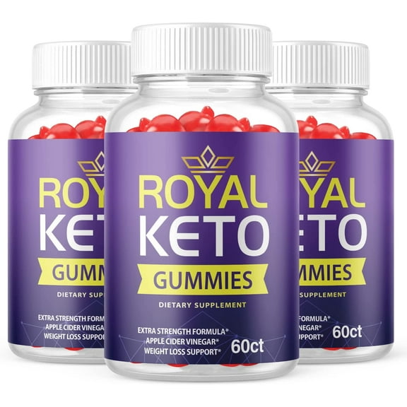 (3 Pack) Royal Keto ACV Gummies - Supplement for Weight Loss - Energy & Focus Boosting Dietary Supplements for Weight Management & Metabolism - Fat Burn - 180 Gummies