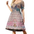 thumbnail image 1 of Paisaje Imágenes principales Vestido de manga corta vestidos de verano vestido de lujo Vestido de mujer, 1 of 8