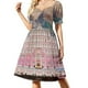 thumbnail image 2 of Paisaje Imágenes principales Vestido de manga corta vestidos de verano vestido de lujo Vestido de mujer, 2 of 8