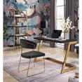 thumbnail image 4 of Posh Living Aluna 4-Shelf Stainless Steel Frame Bookcase in Black/Gold, 4 of 10