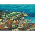 thumbnail image 3 of Vitaletti, Carolee 14x12 Black Modern Framed Museum Art Print Titled - Deep Sea Swimming II, 3 of 5
