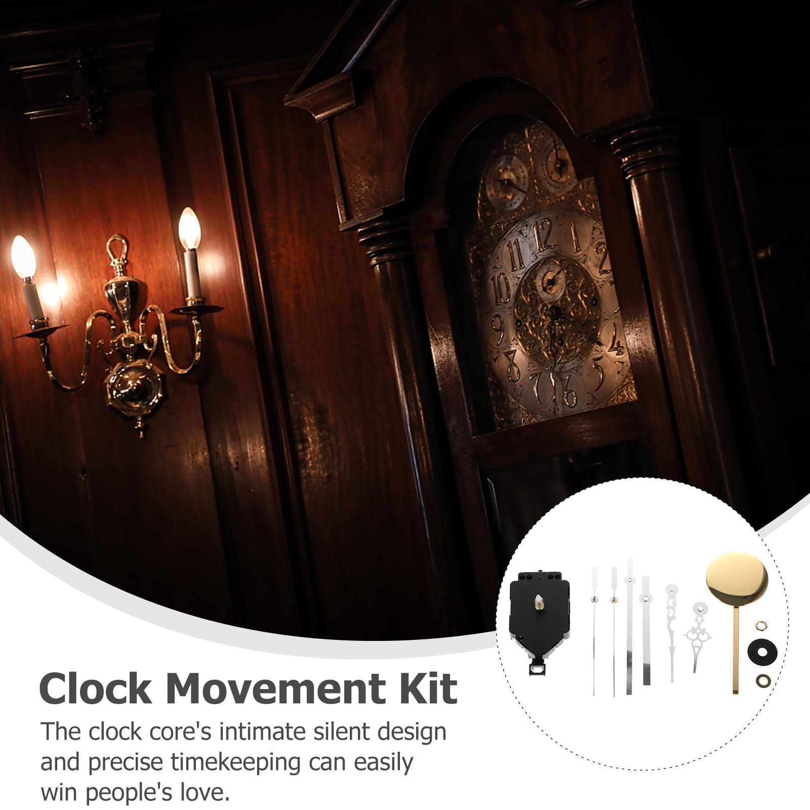 3 Sets Digital Wall Clock Pendulum Movement Sweep Accessories