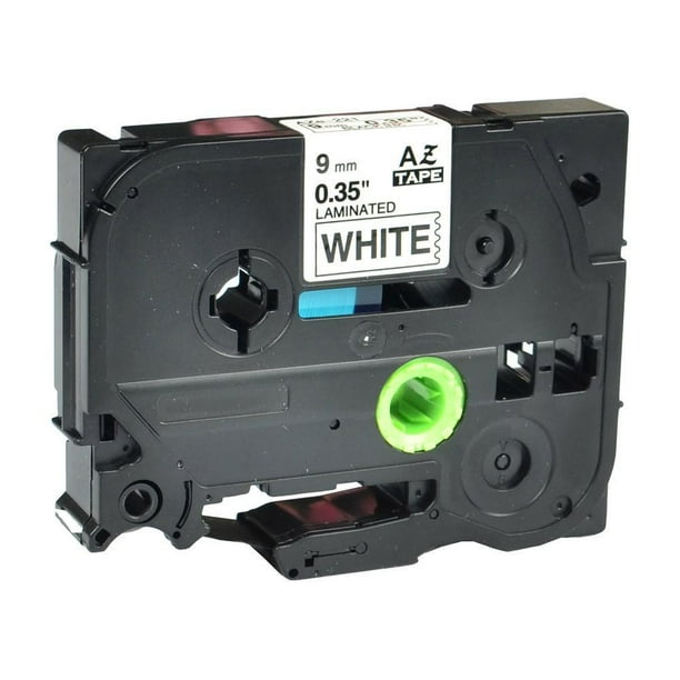 Ruban d'étiquette noir sur blanc compatible avec l'imprimante d'étiquettes  Brother PT-65/PT-70/PT80 9 mm * 8 m 