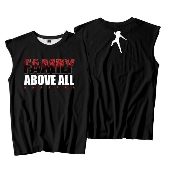 Roman Reigns Family Above All Tank Tops Sleeveless Sport Gym Vest Women Men Trendy Outdoor Sportwear